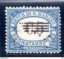 Segnatasse Cent. 10 Su 5 Soprastampa Del Valore C. 10 Quasi Del Tutto Mancante - Unused Stamps