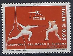 Italy 2006  Fechtweltmeisterschaften, Turin (o) Mi.3138 - 2001-10: Used