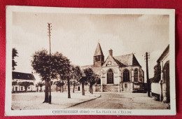 CPA  - Chevrières -(Oise) - La Place De L'église - Sonstige & Ohne Zuordnung