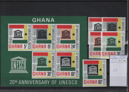 Ghana Michel Cat.No. Mnh/**  274/278 + Sheet 23 - Ghana (1957-...)