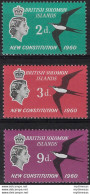 1960 British Solomon Islands New Constitution 3v. MNH SG. N. 97w/99w - Otros & Sin Clasificación