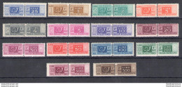 1946-51 Italia - Repubblica, Pacchi Postali Filigrana Ruota, 15 Valori, MNH** - Centratura Mediocre - Paquetes Postales