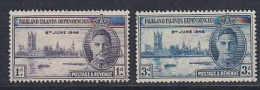 Falkland Islands Dependencies (FID) 1946 Victory 2v * Mh (= Mint, Hinged) (60007C) - Géorgie Du Sud