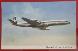 ADVERTISING POSTCARD Circulated England To Argentina 1962 - B.O.A.C. COMET 4 JETLINER - Zeppeline