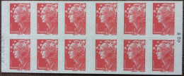 4197-C10 Date 24.06.09 (025) Carnet Beaujard 12 TVP Rouge Faciale 17.16€ - Modern : 1959-…