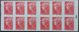 4197-C12 Date 19.11.09 (054) Carnet Beaujard 12 TVP Rouge Faciale 17.16€ - Moderne : 1959-...