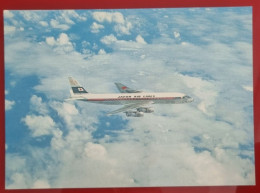 ADVERTISING POSTCARD - JAPAN AIR LINES -  DC-8JET  COURIER - Airships