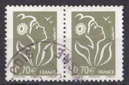 France  2000 - 2009  Y&T  N °  3736  Paire Oblitérée - Oblitérés