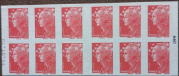 4197-C13 Date 15.01.10 (099) Carnet Beaujard 12 TVP Rouge Faciale 17.16€ - Moderni : 1959-…