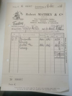 Luxembourg Facture, Robert Mathey 1952 - Luxemburgo