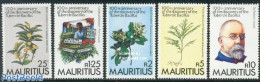 Mauritius 1982 Robert Koch 5v, Mint NH, Health - Nature - Anti Tuberculosis - Health - Flowers & Plants - Ziekte