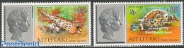 Aitutaki 1975 Definitives, Shells 2v, Mint NH, Nature - Shells & Crustaceans - Marine Life