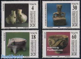 North Macedonia 1998 Archaeology 4v, Mint NH, History - Archaeology - Art - Art & Antique Objects - Ceramics - Archeologia