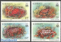 Kiribati 1996 Crabs 4v, Mint NH, Nature - Shells & Crustaceans - Crabs And Lobsters - Vita Acquatica