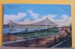 (NEW2) NEW YORK - HUDSON RIVER BRIDGE  - NON VIAGGIATA - Bruggen En Tunnels