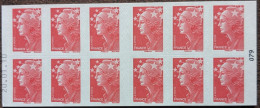 4197-C14 Date 20.01.10 (079) Carnet Beaujard 12 TVP Rouge Faciale 17.16€ - Moderni : 1959-…