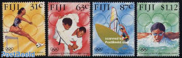 Fiji 1996 Olympic Centenary 4v, Mint NH, Sport - Transport - Athletics - Judo - Olympic Games - Swimming - Ships And B.. - Leichtathletik