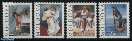 Moldova 1996 Olympic Games Atlanta 4v, Mint NH, Sport - Judo - Olympic Games - Sport (other And Mixed) - Weightlifting - Halterofilia