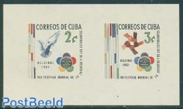 Cuba 1962 World Youth Games S/s, Mint NH, Nature - Sport - Birds - Sport (other And Mixed) - Pigeons - Unused Stamps