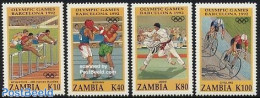 Zambia 1992 Olympic Games Barcelona 4v, Mint NH, Sport - Athletics - Boxing - Cycling - Judo - Olympic Games - Sport (.. - Athletics