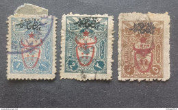 TURKEY OTTOMAN العثماني التركي Türkiye 1917 STAMPS FOR NEWSPAPER EGIRA 1332 E PTT CAT UNIF 517/519 - Oblitérés