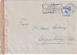 Suisse Lettre Censurée Zürich Pour L'Allemagne 1943 - Postmark Collection