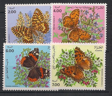 ALGERIE - 1991 - N° YT. 1005 à 1008 - Papillons / Butterflies - Neuf Luxe ** / MNH / Postfrisch - Mariposas