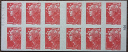 4197-C17 Date 03.06.10 & N° (100) Carnet Beaujard 12 TVP Rouge Faciale 17.16€ - Moderne : 1959-...