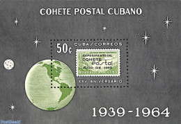 Cuba 1964 Postal Rocket S/s, Mint NH, Transport - Stamps On Stamps - Space Exploration - Neufs