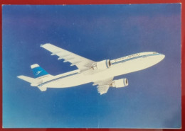 ADVERTISING POSTCARD - KUWAIT AIRWAYS, A-300 600 R - Dirigeables