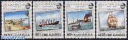 Gambia 1984 Lloyds List 4v, Mint NH, Transport - Various - Fire Fighters & Prevention - Ships And Boats - Banking And .. - Feuerwehr