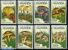 Uganda 1989 Mushrooms 8v, Mint NH, Nature - Mushrooms - Hongos