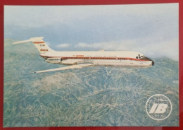 ADVERTISING POSTCARD - IBERIA, JET DOUGLAS DC-9 SERIE 30 - Dirigeables