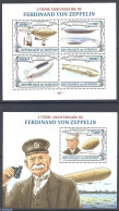 Burundi 2013 Ferdinand Von Zeppelin 2 S/s, Mint NH, Transport - Zeppelins - Zeppelines