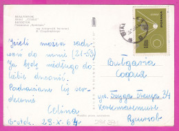 294391 / Poland - Białystok Hotel "Cristal" PC 1964 USED 40 Gr. Conquest Of Space (Satellites) Sputnik 1 - Lettres & Documents