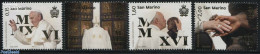 San Marino 2016 Jubilee Of Mercy 4v, Mint NH, Religion - Pope - Religion - Nuovi