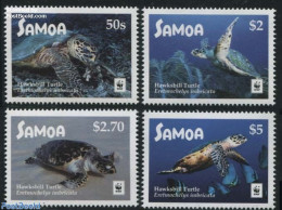 Samoa 2016 WWF, Hawksbill Turtle 4v (white Borders), Mint NH, Nature - Turtles - World Wildlife Fund (WWF) - Samoa (Staat)