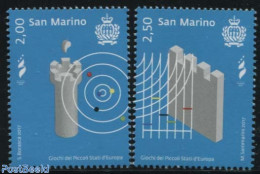 San Marino 2017 Games Of Small European States 2v, Mint NH, History - Sport - Europa Hang-on Issues - Sport (other And.. - Ungebraucht