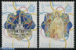 San Marino 2017 Our Lady Of Fatima 2v, Mint NH, Religion - Religion - Unused Stamps