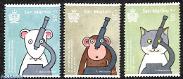 San Marino 2017 10 Years Animal Without Animal Experiments 3v, Mint NH, Nature - Animals (others & Mixed) - Cats - Mon.. - Neufs