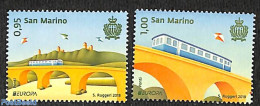 San Marino 2018 Europa 2v, Mint NH, History - Sport - Transport - Europa (cept) - Kiting - Railways - Art - Bridges An.. - Nuovi