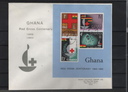 Ghana Michel Cat.No. FDC 145/148 + Sheet 8 - Ghana (1957-...)