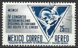 Mexico 1956. Scott #C238 (U) Inter-American Regional Tourism Congress, Map (Complete Issue) - Mexico