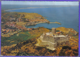 Carte Postale 66. Collioure  Le Fort Saint-Elme  Vue Aérienne   Très Beau Plan - Collioure