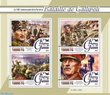 Guinea, Republic 2016 Battle Of Gallipoli, Mint NH, History - Militarism - World War I - Militares