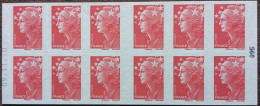 4197-C20 Date 09.11.10 (095) Carnet Beaujard 12 TVP Rouge Faciale 17.16€ - Modernes : 1959-...