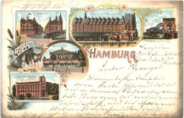 Gruss Aus Hamburg - Litho - Autres & Non Classés