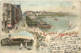 Gruss Aus Hamburg - Litho - Autres & Non Classés