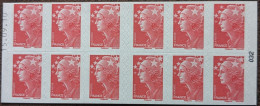 4197-C21 Date 15.09.10 (032) Carnet Beaujard 12 TVP Rouge Faciale 17.16€ - Modernes : 1959-...