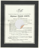 Overlijdensbericht - Frans Smets - Halmaal °1876 - Halmaal †1957 - Halmaal - Obituary Notices